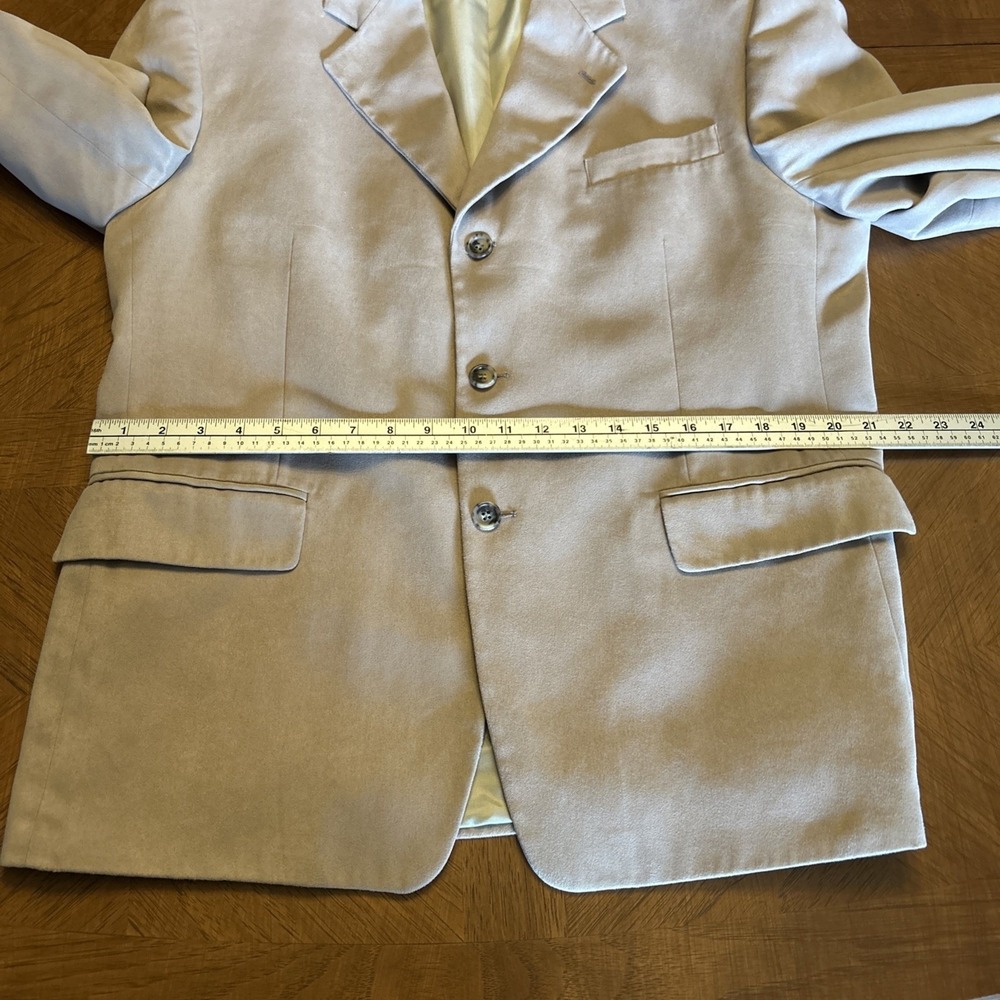 Bill Blass Micro Suede Sport Coat Mens 42S 3-Button Polyester Blazer Suit Jacket - Picture 7 of 16